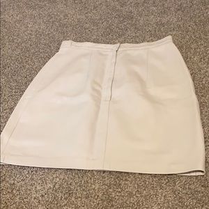 Vintage white leather skirt